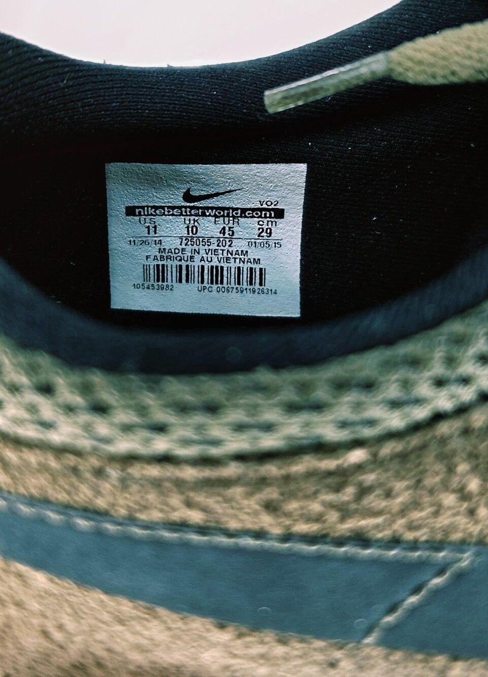 Size 11 - Nike SB Zoom Eric Koston Fieldstone Iron Style Code: 725055-202 - Picture 6 of 7
